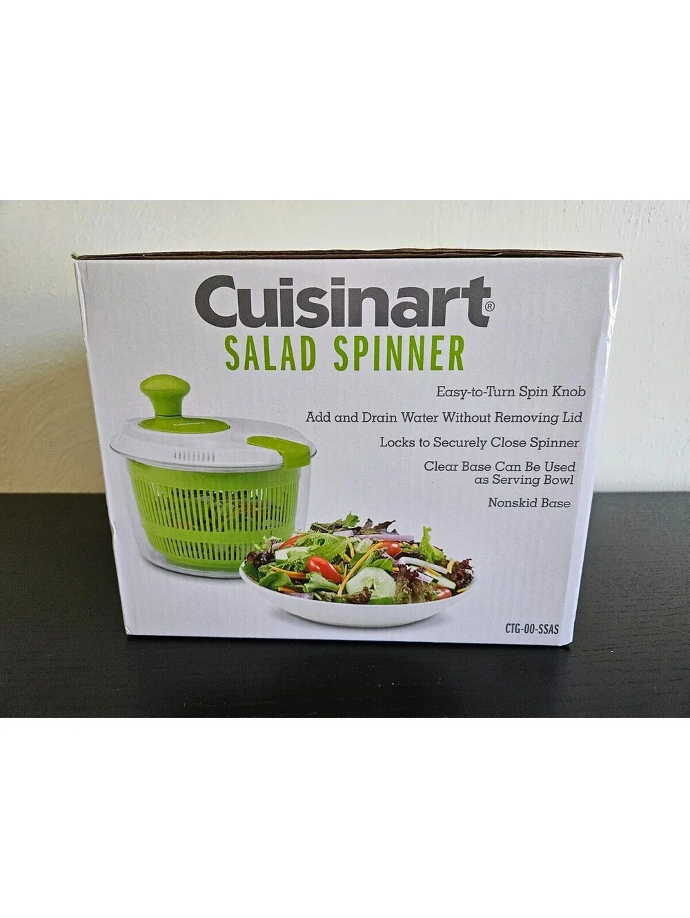 Cuisinart Salad Spinner- Wash, Spin & Dry Salad Greens, Fruits & Vegetables, 3Qt